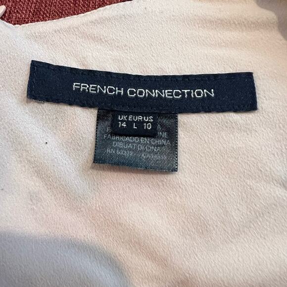 French Collection Summer Floral Pink/Cream Flare Skirt Lightweight Dress 10 - Picture 8 of 8